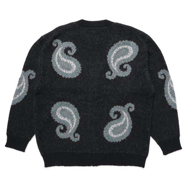 画像2: CHALLENGER/BIG PAISLEY C/N SWEATER（BLACK）［ビッグペイズリーセーター-24秋冬］