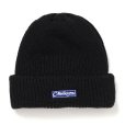 画像1: CHALLENGER/BAR LOGO KNIT CAP（BLACK）［バーロゴニットキャップ-24秋冬］ (1)