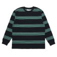 画像1: CHALLENGER/L/S CLASSIC BORDER TEE（BLACK/GREEN）［クラシックボーダー長袖T-24秋冬］ (1)