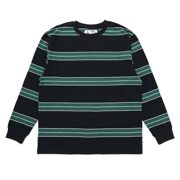 画像1: CHALLENGER/L/S CLASSIC BORDER TEE（BLACK/GREEN）［クラシックボーダー長袖T-24秋冬］