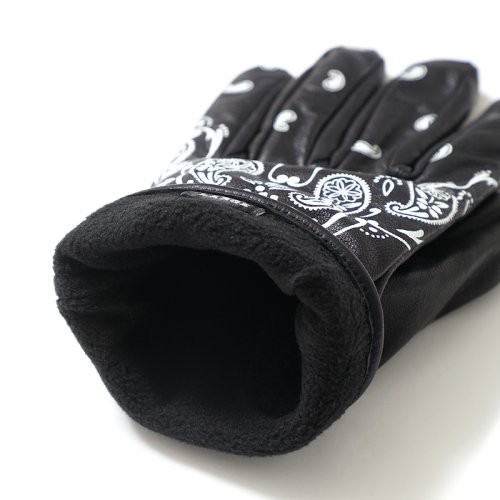 他の写真3: CHALLENGER/BANDANA LEATHER GLOVE（BLACK）［バンダナレザーグローブ-24秋冬］