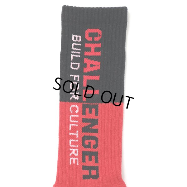 画像2: CHALLENGER/SAILOR SOCKS（RED/BLACK）［セーラーソックス-24秋冬］