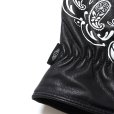 画像4: CHALLENGER/BANDANA LEATHER GLOVE（BLACK）［バンダナレザーグローブ-24秋冬］