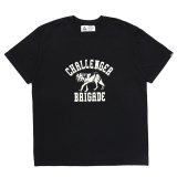 CHALLENGER/WOLF COLLEGE TEE（BLACK）［プリントT-24秋冬］