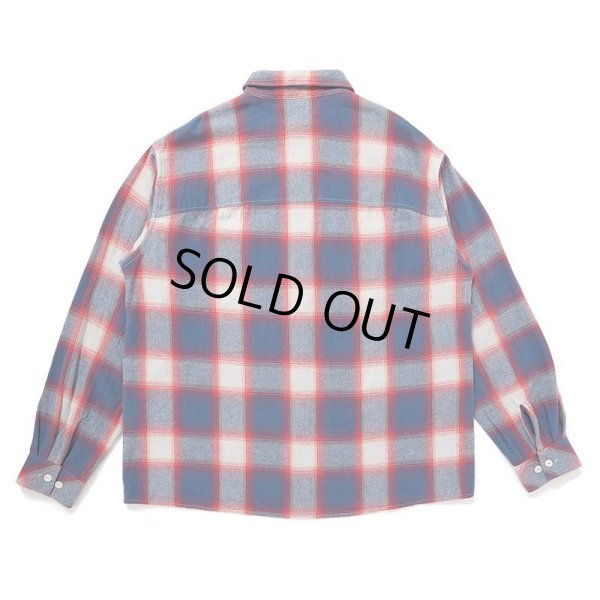 画像2: CHALLENGER/SHADOW PLAID SHIRT（BLUE/RED）［シャドウチェックシャツ-24秋冬］