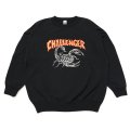 CHALLENGER/SCORPION C/N SWEAT（BLACK）［クルーネックスウェット-24秋冬］