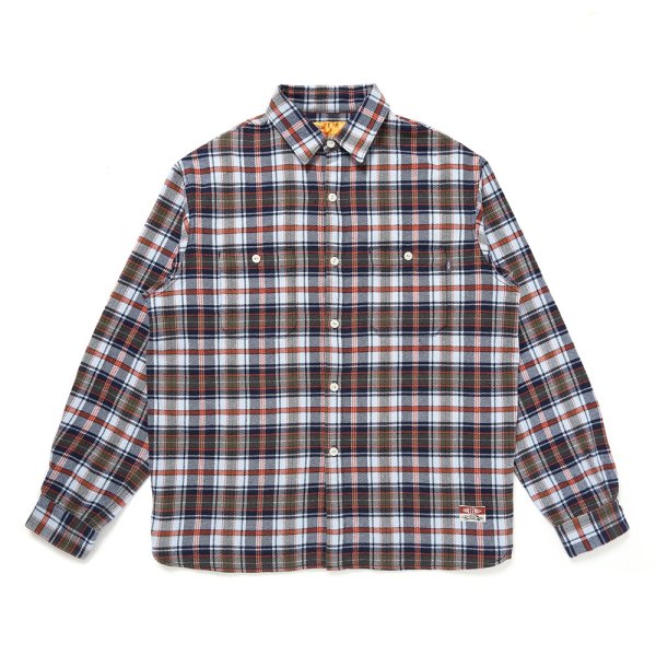 画像1: CHALLENGER/COUNTRY PLAID SHIRT（LT BLUE/ORANGE）［カントリーチェックシャツ-24秋冬］