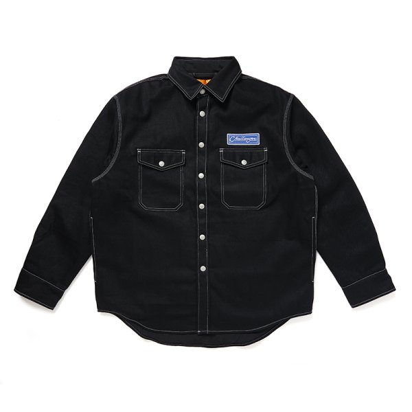 画像1: CHALLENGER/DENIM LINING SHIRT（BLACK）［デニムライニングシャツ-24秋冬］