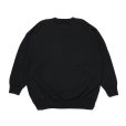 画像2: CHALLENGER/WOLF COLLEGE C/N SWEAT（BLACK）［クルーネックスウェット-24秋冬］ (2)