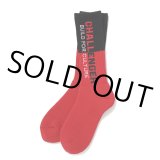 CHALLENGER/SAILOR SOCKS（RED/BLACK）［セーラーソックス-24秋冬］