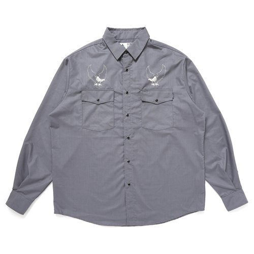 他の写真1: CHALLENGER/OVAL EAGLE PRINTED SHIRT（CHARCOAL GRAY）［オーバルイーグルシャツ-24秋冬］