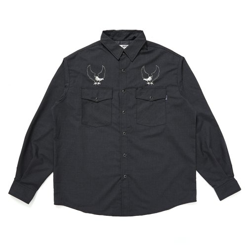 他の写真1: CHALLENGER/OVAL EAGLE PRINTED SHIRT（BLACK）［オーバルイーグルシャツ-24秋冬］