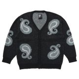 CHALLENGER/BIG PAISLEY CARDIGAN（BLACK）［ビッグペイズリーカーディガン-24秋冬］