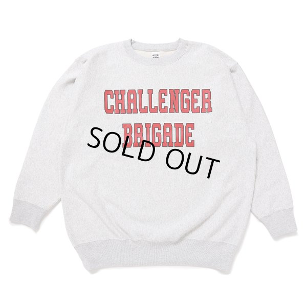 画像1: CHALLENGER/COLLEGE LOGO C/N SWEAT（GRAY）［クルーネックスウェット-24秋冬］