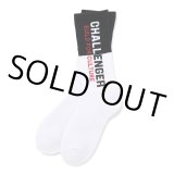 CHALLENGER/SAILOR SOCKS（WHITE/BLACK）［セーラーソックス-24秋冬］