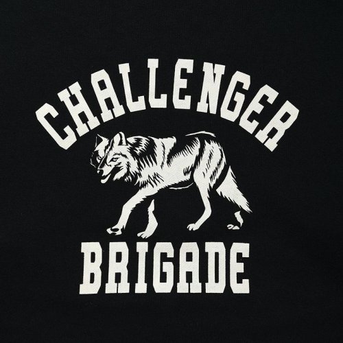 他の写真3: CHALLENGER/WOLF COLLEGE C/N SWEAT（BLACK）［クルーネックスウェット-24秋冬］