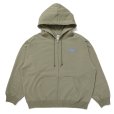 画像2: CHALLENGER/BAR LOGO ZIP HOODIE（KHAKI）［ジップフーディー-24秋冬］ (2)