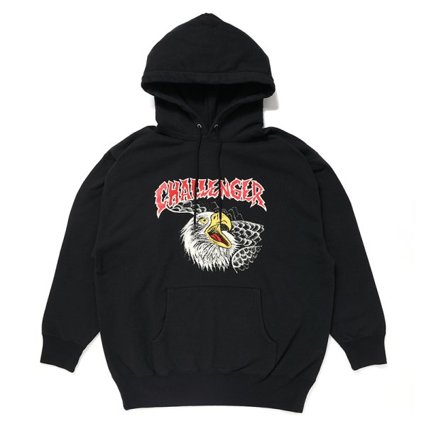 画像1: CHALLENGER/EAGLE HEAD HOODIE（BLACK）［プルオーバーパーカー-24秋冬］