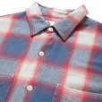 画像3: CHALLENGER/SHADOW PLAID SHIRT（BLUE/RED）［シャドウチェックシャツ-24秋冬］