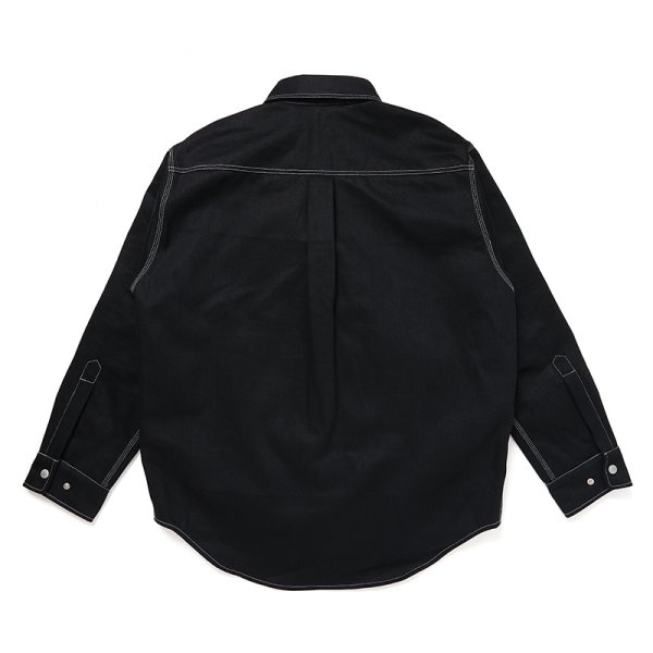 画像2: CHALLENGER/DENIM LINING SHIRT（BLACK）［デニムライニングシャツ-24秋冬］