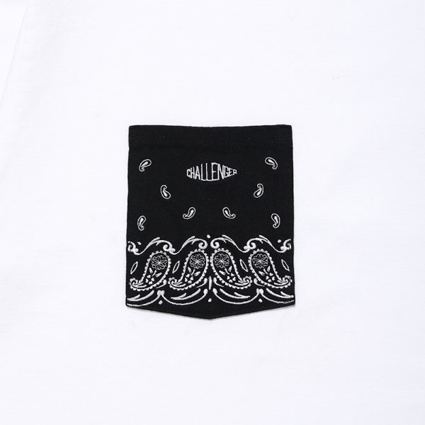 画像3: CHALLENGER/BANDANA POCKET TEE（WHITE）［刺繍ポケT-24秋冬］