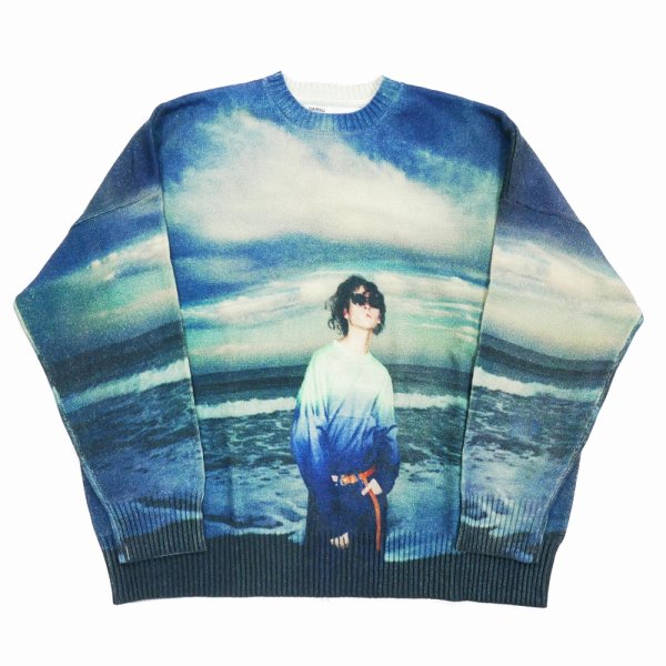 画像1: DAIRIKU/"18SS" Photo Pullover Knit（Night）［フォトコットンニット-24秋冬］