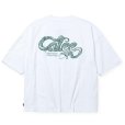 画像2: CALEE/× SHELTECH CL SNAKE LOGO DROP SHOULDER TEE（WHITE）［ドロップショルダーポケT-24春夏］ (2)