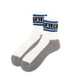 画像1: CALEE/JACQUARD PILE LINE SOCKS（WHITE/BLUE）［ラインソックス-24春夏］ (1)