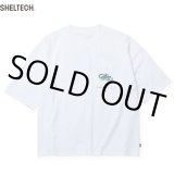 CALEE/× SHELTECH CL SNAKE LOGO DROP SHOULDER TEE（WHITE）［ドロップショルダーポケT-24春夏］