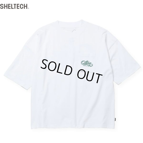 画像1: CALEE/× SHELTECH CL SNAKE LOGO DROP SHOULDER TEE（WHITE）［ドロップショルダーポケT-24春夏］