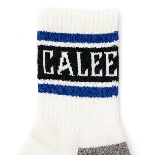 他の写真2: CALEE/JACQUARD PILE LINE SOCKS（WHITE/BLUE）［ラインソックス-24春夏］