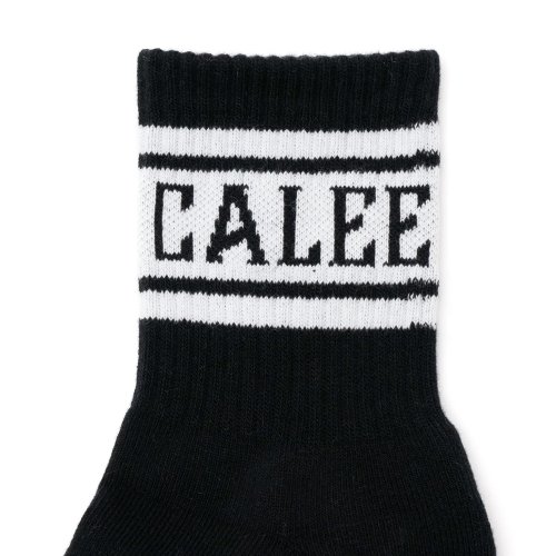 他の写真2: CALEE/JACQUARD PILE LINE SOCKS（BLACK/BLACK）［ラインソックス-24春夏］