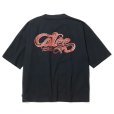 画像2: CALEE/× SHELTECH CL SNAKE LOGO DROP SHOULDER TEE（BLACK）［ドロップショルダーポケT-24春夏］ (2)