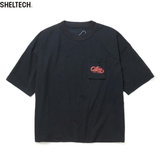 他の写真1: CALEE/× SHELTECH CL SNAKE LOGO DROP SHOULDER TEE（BLACK）［ドロップショルダーポケT-24春夏］