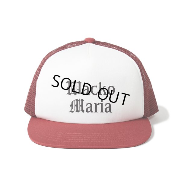 画像1: WACKO MARIA/MESH CAP（BURGUNDY/WHITE）［メッシュキャップ-24春夏］