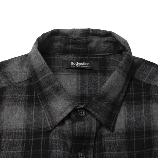 画像3: ROTTWEILER/R9 NEL CHECK SHIRT（BLACK）［ネルチェックシャツ-24秋冬］