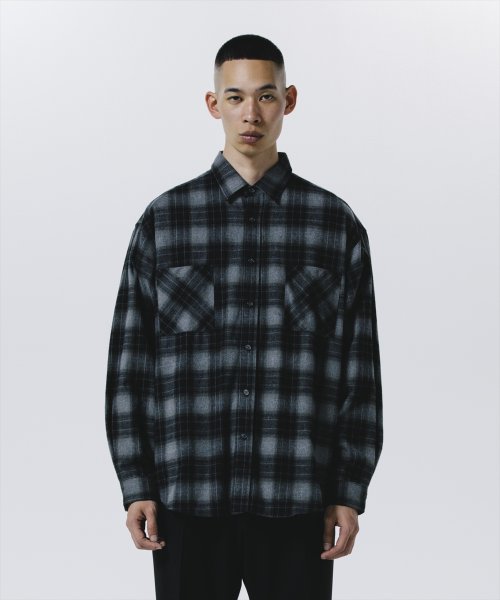 他の写真3: ROTTWEILER/R9 NEL CHECK SHIRT（BLACK）［ネルチェックシャツ-24秋冬］