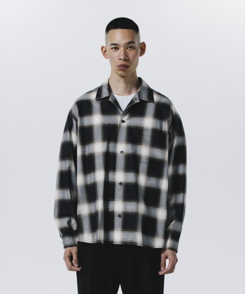 他の写真3: ROTTWEILER/R9 OMBRE OPENCOLLAR SHIRT（BLACK）［オンブレオープンカラーシャツ-24秋冬］