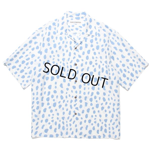 画像1: WACKO MARIA/LEOPARD HAWAIIAN SHIRT（BLUE）［レオパードハワイアンシャツ-24春夏］