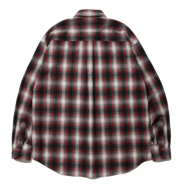 画像2: ROTTWEILER/R9 NEL CHECK SHIRT（RED）［ネルチェックシャツ-24秋冬］