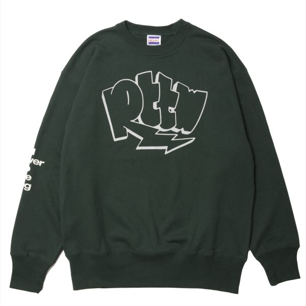 画像1: ROTTWEILER/GRAFFITI SWEATER（GREEN）［クルーネックスウェット-24秋冬］