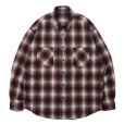 画像1: ROTTWEILER/R9 NEL CHECK SHIRT（RED）［ネルチェックシャツ-24秋冬］ (1)