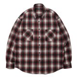 ROTTWEILER/R9 NEL CHECK SHIRT（RED）［ネルチェックシャツ-24秋冬］