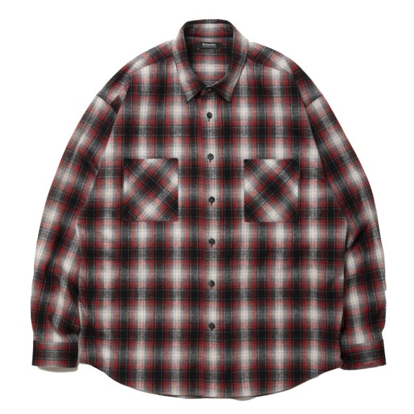 画像1: ROTTWEILER/R9 NEL CHECK SHIRT（RED）［ネルチェックシャツ-24秋冬］