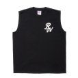 画像1: ROTTWEILER/R.W NO SLEEVE TEE（BLACK） 【30%OFF】［ノースリーブT-24春夏］ (1)