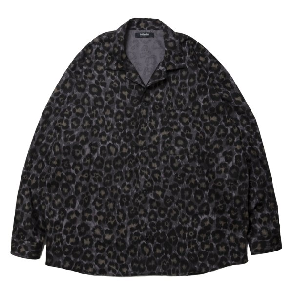 画像1: ROTTWEILER/R9 LEOPARD OPENCOLLAR SHIRT（YELLOW）［レオパードオープンカラーシャツ-24秋冬］