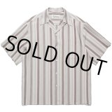 WACKO MARIA/STRIPED OPEN COLLAR SHIRT（GRAY）［ストライプオープンカラーシャツ-24春夏］