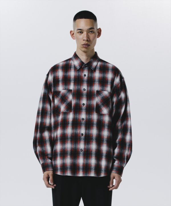 画像4: ROTTWEILER/R9 NEL CHECK SHIRT（RED）［ネルチェックシャツ-24秋冬］