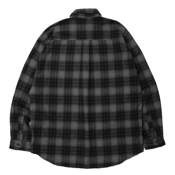 画像2: ROTTWEILER/R9 NEL CHECK SHIRT（BLACK）［ネルチェックシャツ-24秋冬］