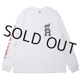 ROTTWEILER/DOG LOGO LS TEE（WHITE）［プリント長袖T-24秋冬］